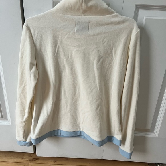 Dudley Stephens Cream Turtleneck with Blue Trim - Picture 3 of 3